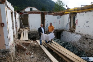 Baustellenbesuch und Gepräch mit dem Polier