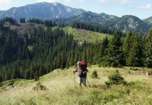 Vom Gamseck auf den Gr. Hetzkogel, im Hintergrund der Dürrenstein! Lieber Nachbar, danke für die schöne gemeinsame Wanderung!
