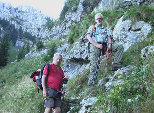 Unterwegs mit umsichtigen Bergführer! Lieber Erich, gratuliere zur deiner Erstbesteigung des Scheiblingsteins!