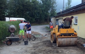 Reger Betrieb auf der Baustelle Dürrensteinstadion