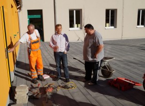 Auf der Baustelle - Herzlichen Dank an Manfred Leichtfried für die rasche Erledigung!