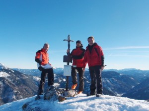 Am Gipfel mit Markus und Karl - danke für die kompetente Bergführung!