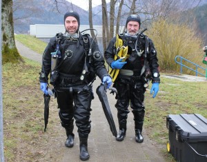 Taucherchef Werner Gamsjäger mit Tauchlehrer Günter Pritz - ich wünsche euch alles Gute und viel Arbeit für 2014!