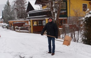 Schneeschaufler Ludwig - hoffentlich bekommst du in den nächsten Tagen noch viel Arbeit!