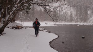 Endlich etwas winterlich - am Ufer des Mittersees