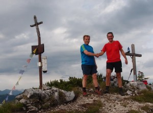 Urlaubsbedingte "Amtsübergabe" am Gipfel! Lieber Sepp, unser Tourl hat mit richtig getaugt!