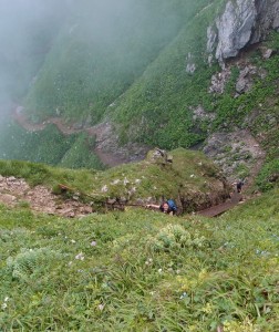 Aufstieg über den Leiternsteig