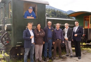 Vor der Befahrung der Bergstrecke - am Bahnhof Lunz am See