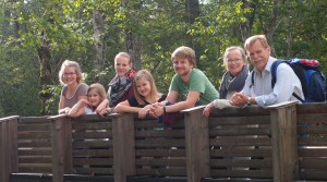 Auf der Brücke über den Seebach!
