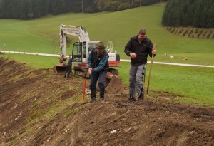 Gutes Einvernehmen mit den Nachbarn ist uns wichtig - Grenzmarkierung