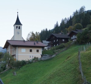 Blick aus meinem Zimmerfenster in Richtung Talschluss