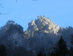 Aufstieg durch den Lechnergraben - Blick Richtung Sonnwendmauer