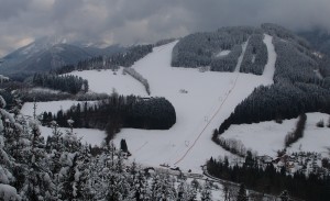 Blick auf die Piste vom Rehberg