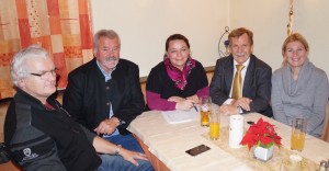 Unsere neue Obfrau mit einigen Vorstandsmitgliedern.