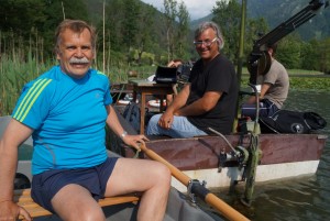 Besuch beim Universum Team bei den Aufnahmen am Lunzer see